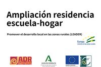 Imagen - Cartel Ampliación residencia escuela-hogar y los logotipos de las entidades que subvencionan dicha ampliación Imagen - Cartel Ampliación residencia escuela-hogar y los logotipos de las entidades que subvencionan dicha ampliación